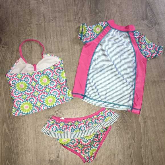 Cabana Beach 3 Piece Swim Set Size 5 - Picture 4 of 6